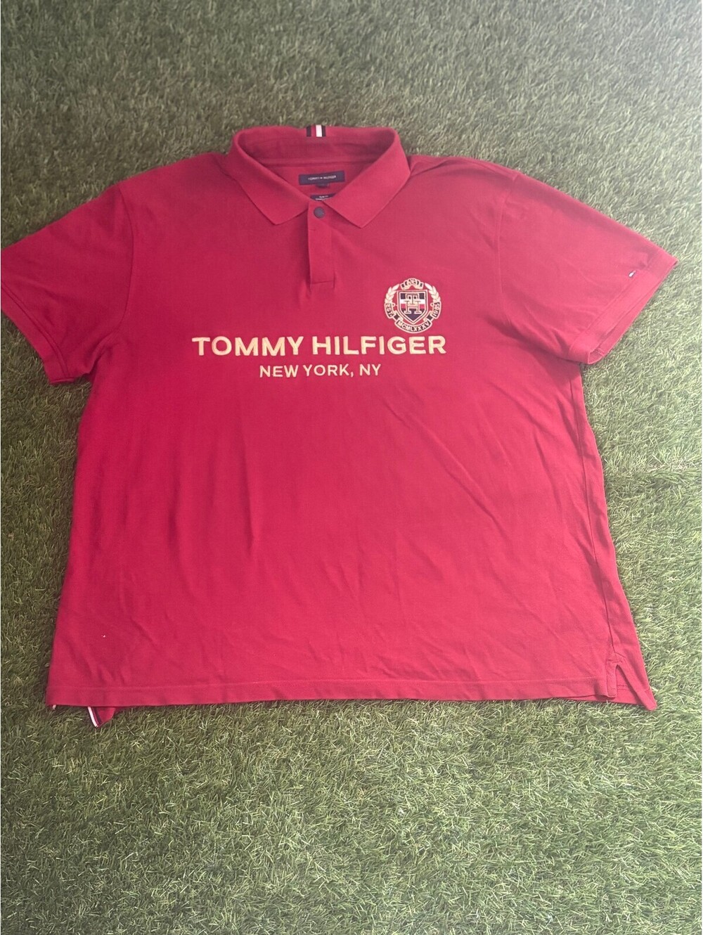 Vintage Tommy Hilfiger Slim Fit Red Polo Shirt XXL